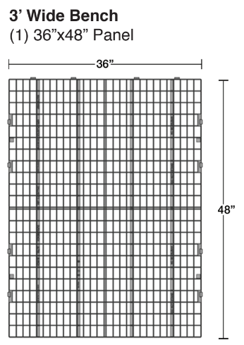 Duraplas Durabench dimensions